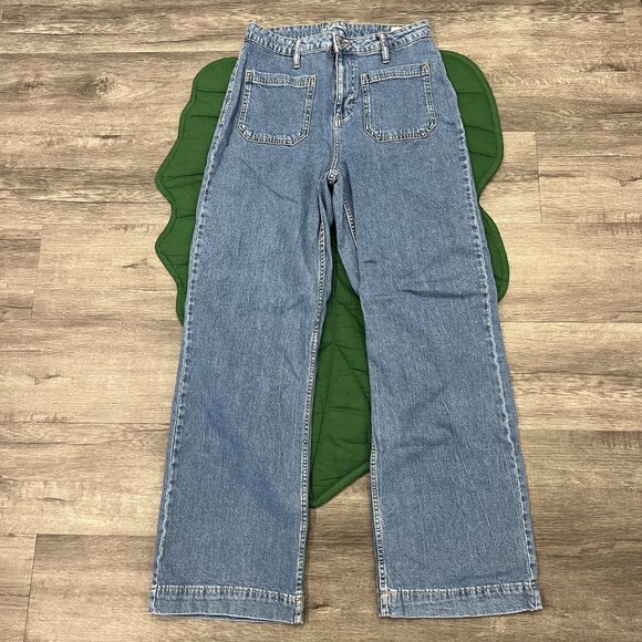 On 34th Jeans Womens 10 Wide Leg High Rise Denim - Picture 2 of 8